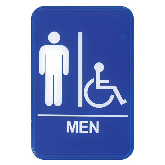 Men/Accessible Sign - Blue each