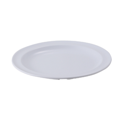 White Melamine Dinner Plate 10" pk 1 dz