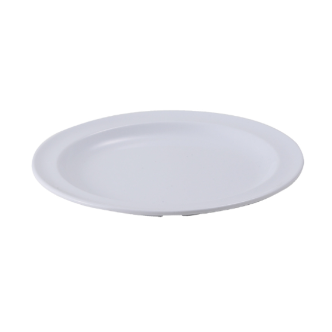 White Melamine Dinner Plate 10" pk 1 dz