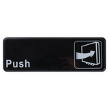 "Pull" Sign 9"x3" - Black each
