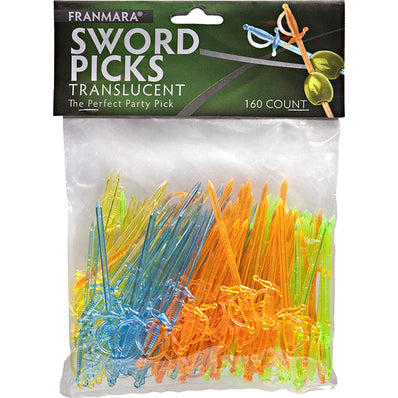 Sword Pick Assorted Colors pk 160 ct