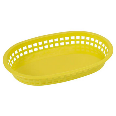Oval Fast Food Basket - Yellow pk 12 ct