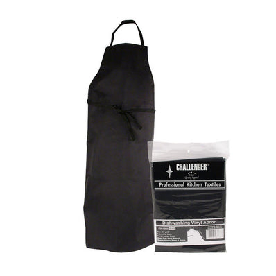Vinyl Dishwasher Apron Black each