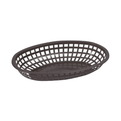 Oval Fast Food Basket - Black pk 12 ct