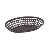 Oval Fast Food Basket - Black pk 12 ct