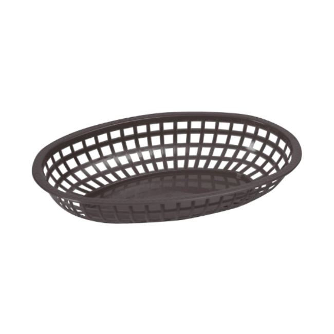 Oval Fast Food Basket - Black pk 12 ct
