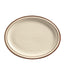 Desert Sand Platter Cream White with Brown Bands and Speckles 11 1/2