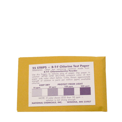 Chlorine Test Papers pk 25 ct