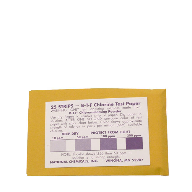Chlorine Test Papers pk 25 ct