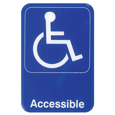 Accessible Sign 6"x9" - Blue each