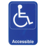 Accessible Sign 6"x9" - Blue each