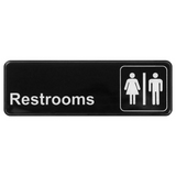 "Restrooms" Sign - Black each