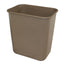 Soft-Sided Plastic Wastebasket Beige 28 qt each