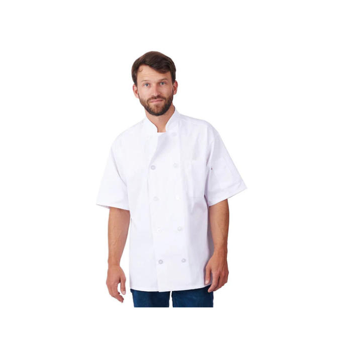 Classic Chef Coat Short Sleeve White Extra Large each