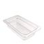 Camwear Food Pan Fourth Size Clear 2 1/2