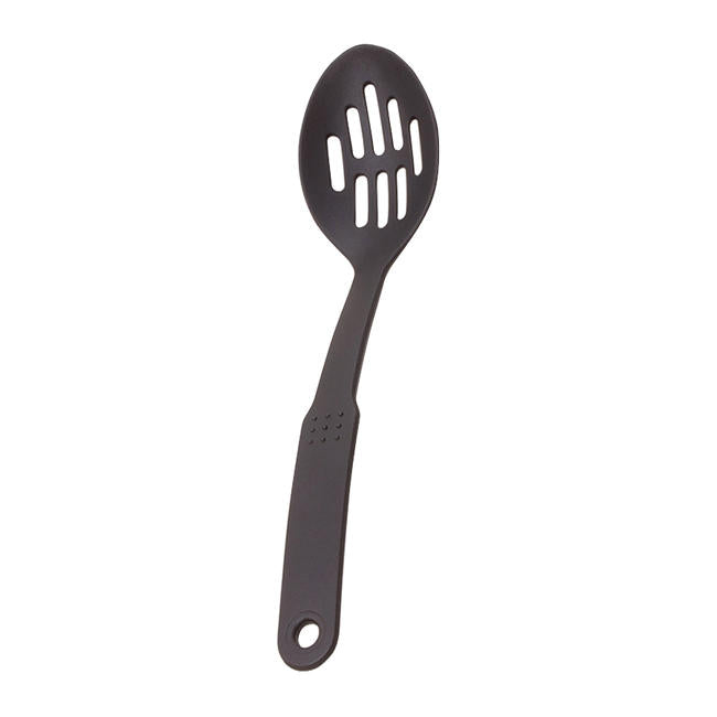 Spoon Slotted Black 12" each