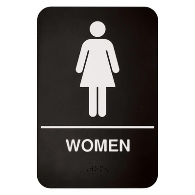 "Women" Sign Braille - Black each