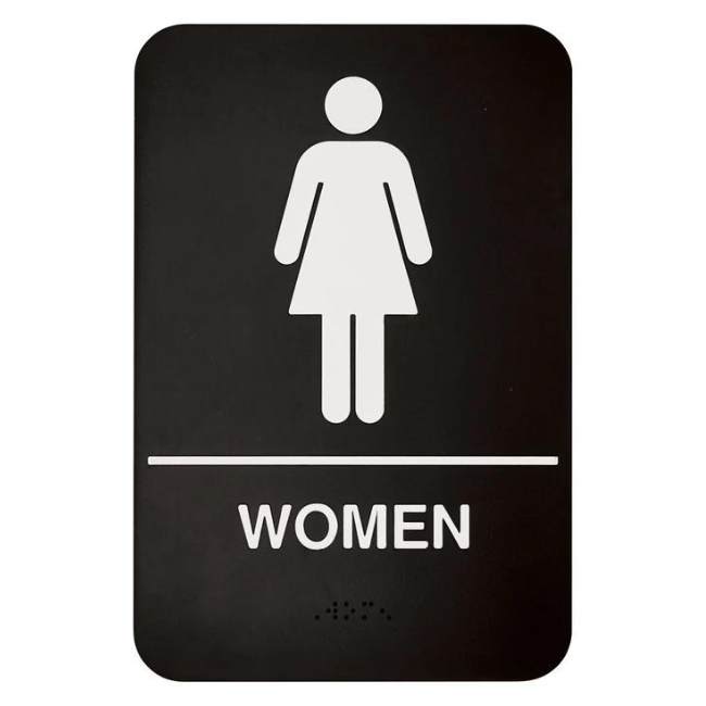 "Women" Sign Braille - Black each
