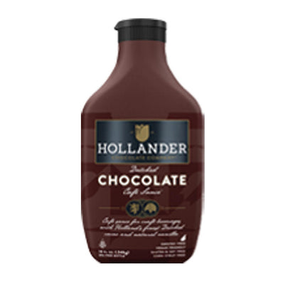 Hollander Café Sweet Ground Dutched Chocolate Sauce Squeeze Bottle 14 oz