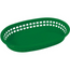 Oval Fast Food Basket - Green pk 12 ct