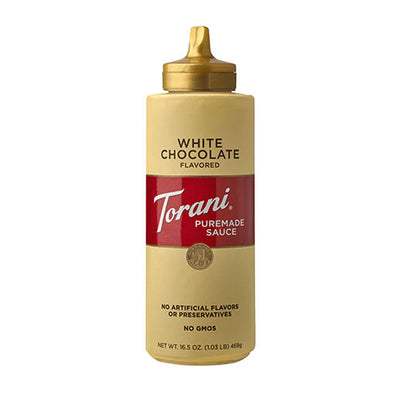Torani Puremade White Chocolate Sauce Squeeze Bottle 16.5 oz