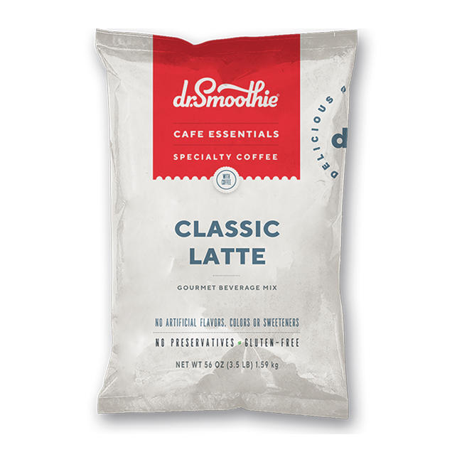 Dr. Smoothie Cafe Essentials Gourmet Beverage Mix Classic Latte 3.5 lb