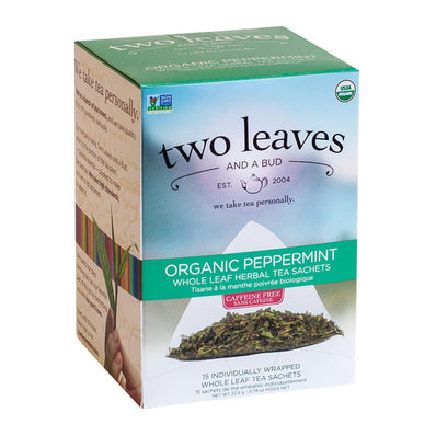 Two Leaves and a Bud Tea Organic Peppermint 15 ct