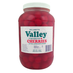 Willamette Valley Red Maraschino Cherry Extra Large with Stem 150 oz