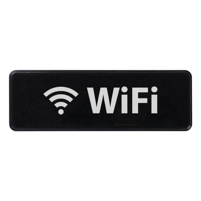 "WiFi" Sign 9"x3" - Black each