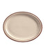 Desert Sand Platter Cream White with Brown Bands and Speckles 13 1/2