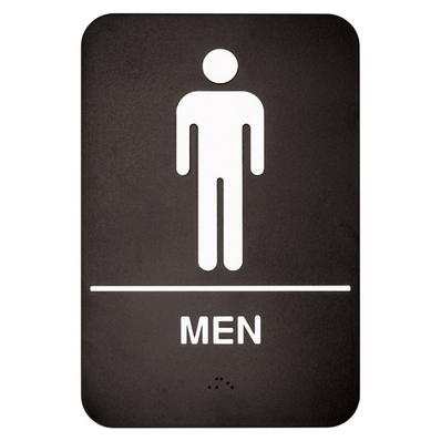 "Men" Sign Braille - Black each