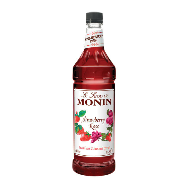 Monin Strawberry Rose Syrup PET 1 ltr