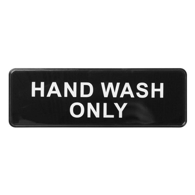 "Hand Wash Only" Sign - Black each