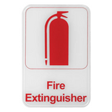 "Fire Extinguisher" Sign - White each