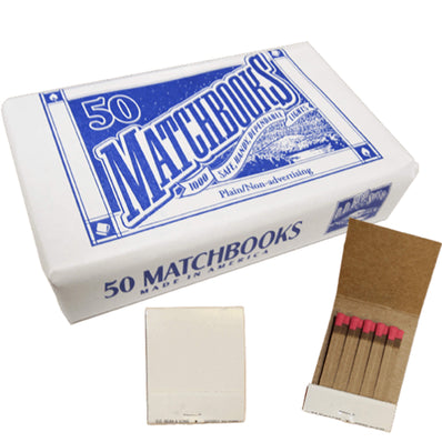 Matchstick Books 20 sticks/ book, 50 books/ pack, 50 packs/ case = 2500 unit matchbooks / Box
