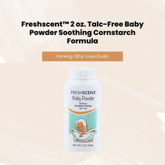 FreshScent 2 oz. Talc-Free Baby Powder Soothing Cornstarch Formula