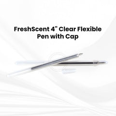 FreshScent 4" Clear Flexible Pen with Cap (black ink)
