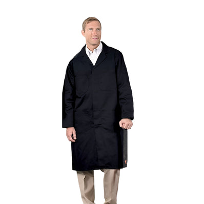 SHOP COAT Metal Button Closures 4 Pockets 100% Cotton Multi-Color sizes XS-XL 3/Pack