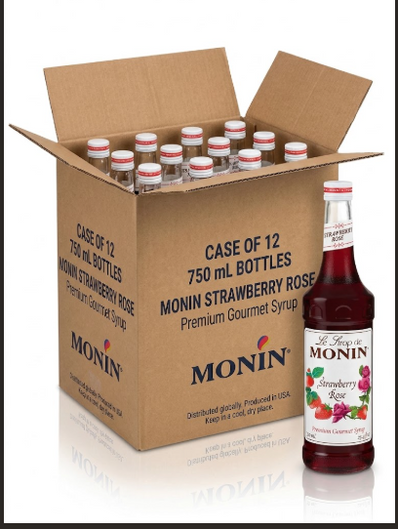 Monin Strawberry Rose Syrup 750 ml