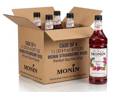 Monin Strawberry Rose Syrup PET 1 ltr