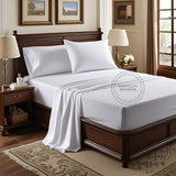 SÁBANAS AJUSTABLES TC-180 Tejido de percal de fabricación estadounidense BLANCO para camas de hospitalidad Embalaje 24/caja Thomaston Mills