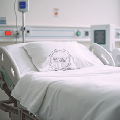 TC-180 FLAT SHEETS Economy "New Era" Import fabric White KING sizes for Healthcare Hospitality Beds  Thomaston Mills