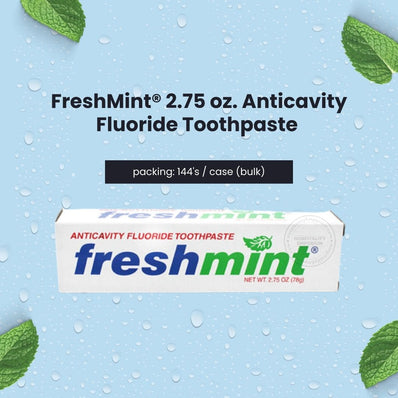 FreshMint 2.75 oz. Anticavity Fluoride Toothpaste (individual box) 144's units/cs