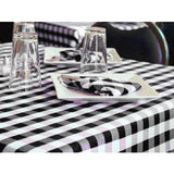 Napkins 21"x21" Fabric 6.0 oz. 100% Textured Polyester Filament "Visa Check" color BLACK 60/ Pack