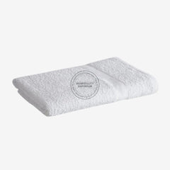 WHITE Economy Hand Towel Cam Border Cotton-Poly Blend 16x27" #3.0 lbs/ dz