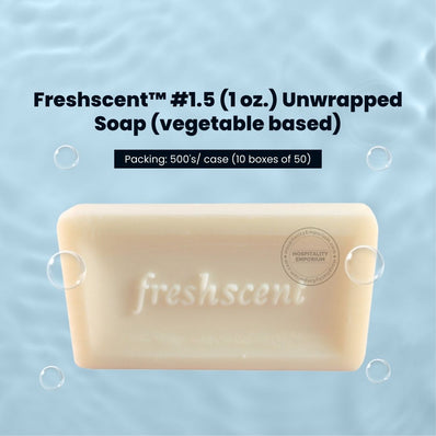 FreshScent #1.5 (1 oz.) Unwrapped Soap (vegetable based) 500's units/cs