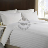 Sábana ajustable doble de percal de lujo T-250 a rayas (1 cm de ancho), 60 % C-40 % P, 54" x 80" x 15", Thomaston Mills, EE. UU., paquete de 3