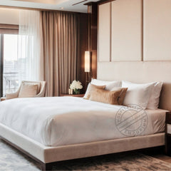 Sábanas ajustables de percal premium T200 tamaño completo 54" x 80" x 12" paquete de 6