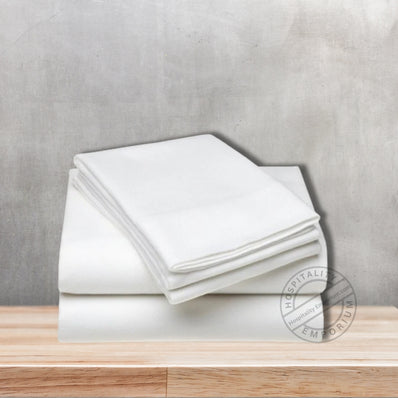 T200 Premium Percale XL Queen Fitted Sheets size 60"x80"x15" White 6/Pack