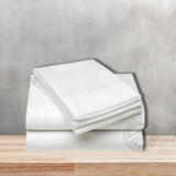 T200 Premium Percale XL Queen Flat Sheets size 92"x115" White 6/Pack